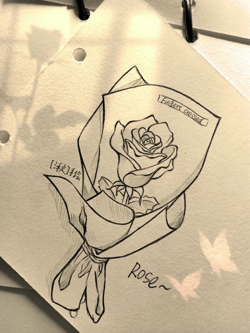 tranh vẽ hoa hồng 13