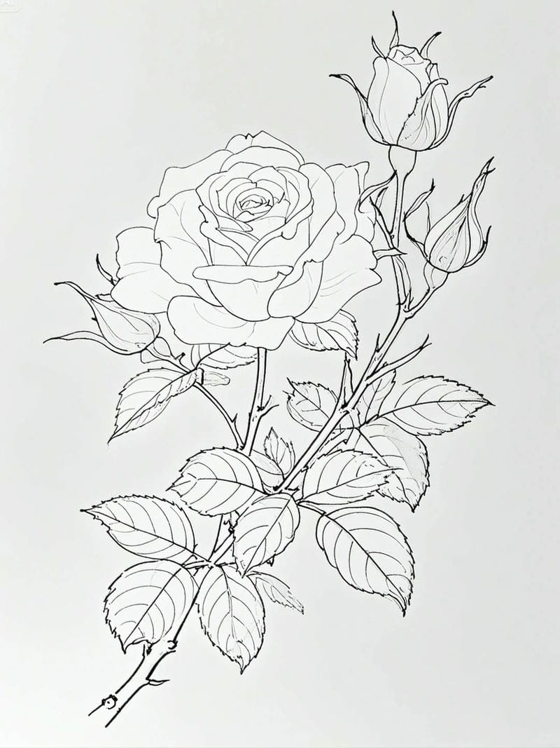 tranh vẽ hoa hồng 23