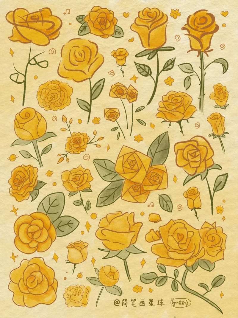 tranh vẽ hoa hồng 25