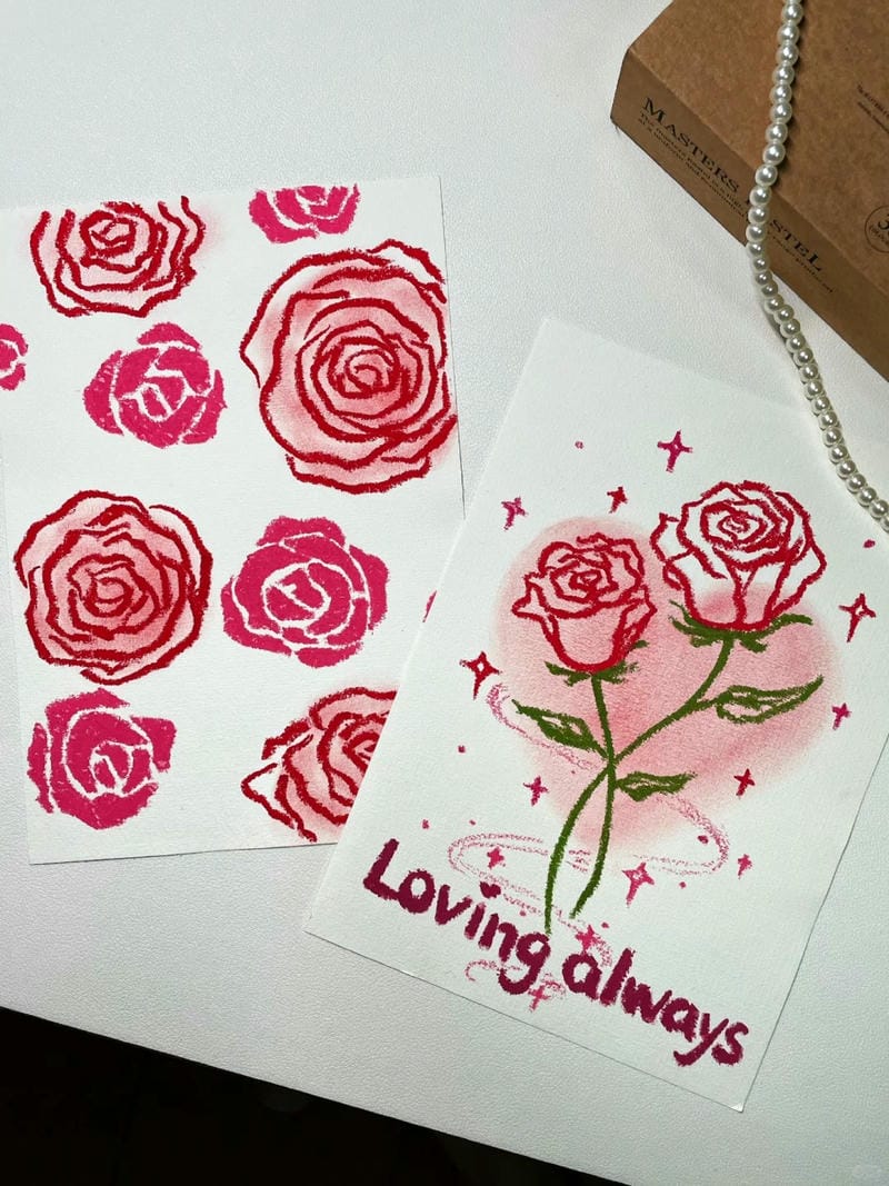 tranh vẽ hoa hồng 26