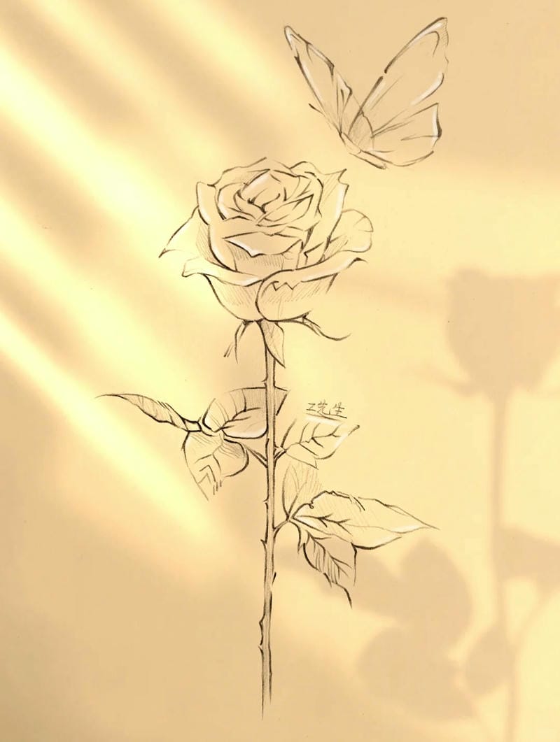 tranh vẽ hoa hồng 6