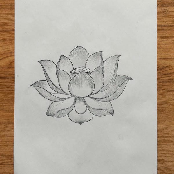 tranh vẽ hoa sen 13