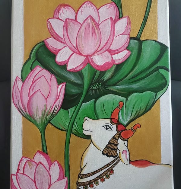 tranh vẽ hoa sen 22