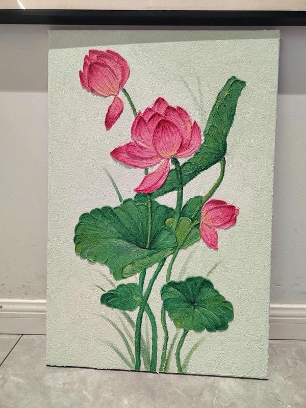 tranh vẽ hoa sen 26