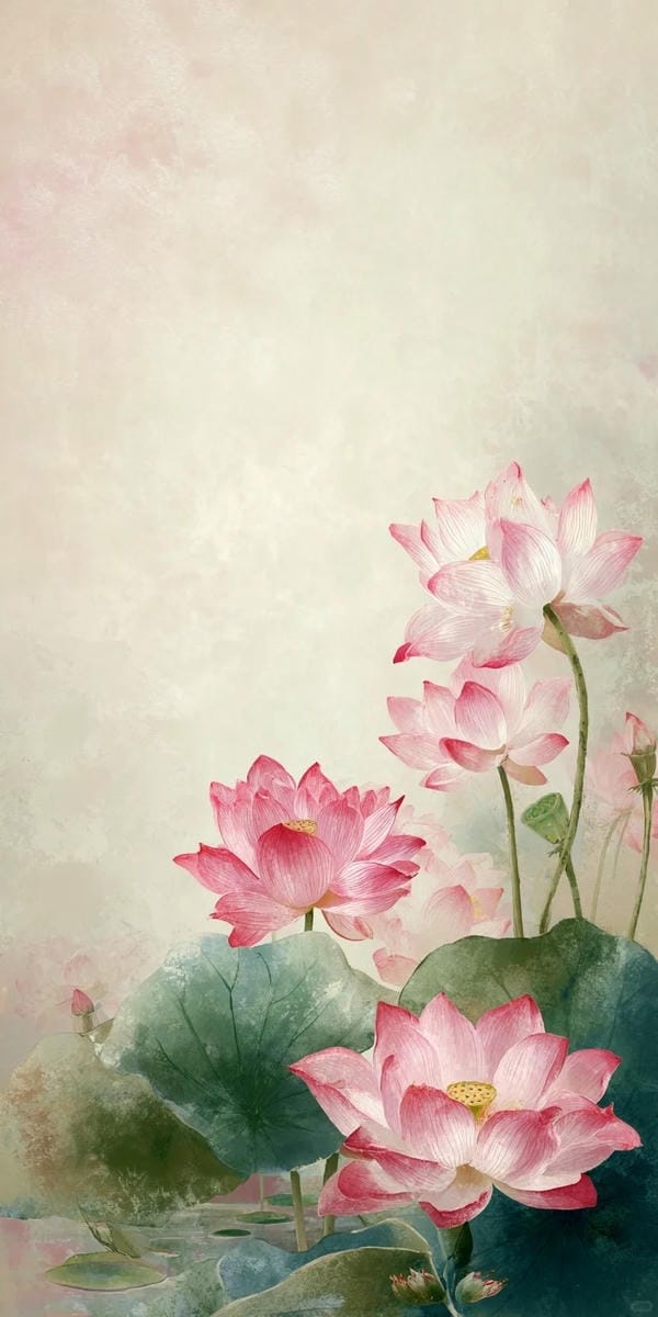 tranh vẽ hoa sen 27