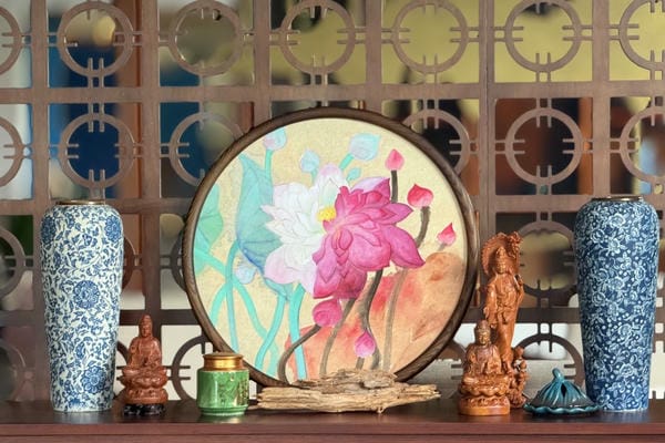 tranh vẽ hoa sen 6