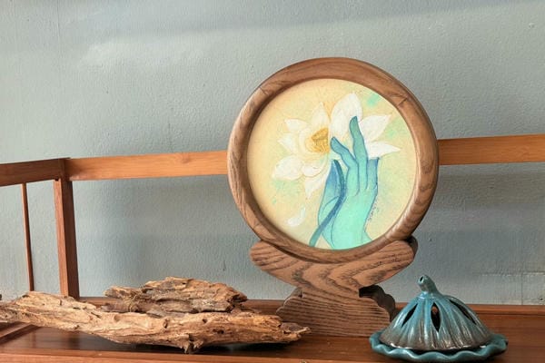 tranh vẽ hoa sen 7