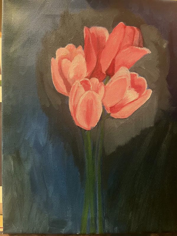 tranh vẽ hoa tulip 6