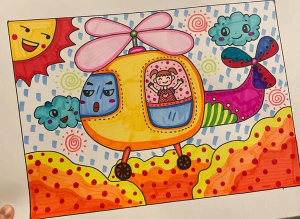 tranh vẽ máy bay 1