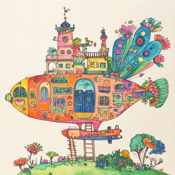 tranh vẽ máy bay 13