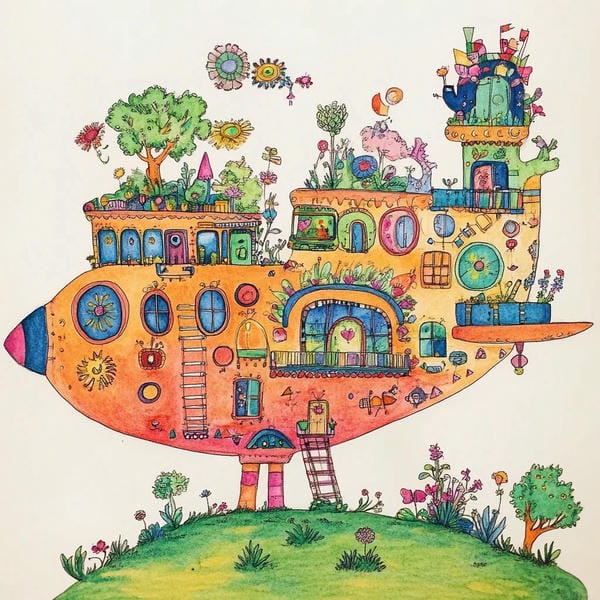 tranh vẽ máy bay 14