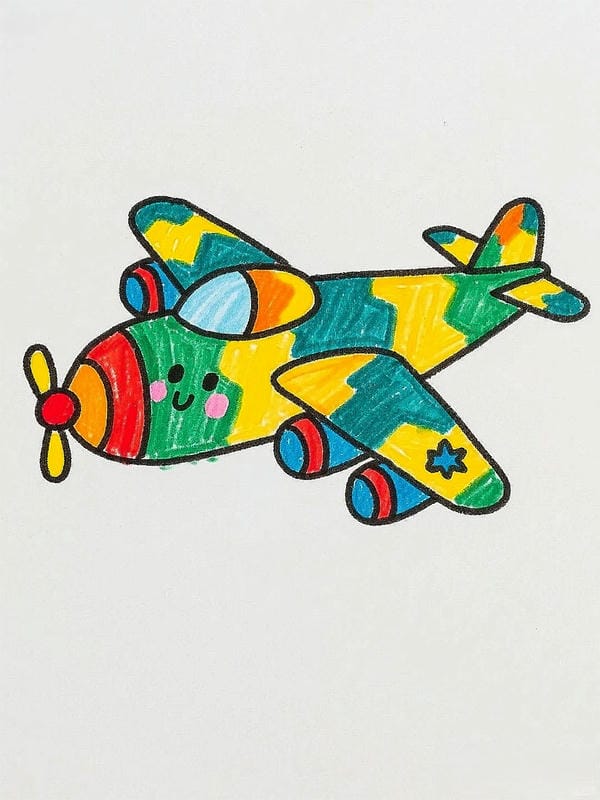 tranh vẽ máy bay 15