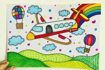 Top 130+ tranh vẽ máy bay vui nhộn khơi dậy ước mơ phi công