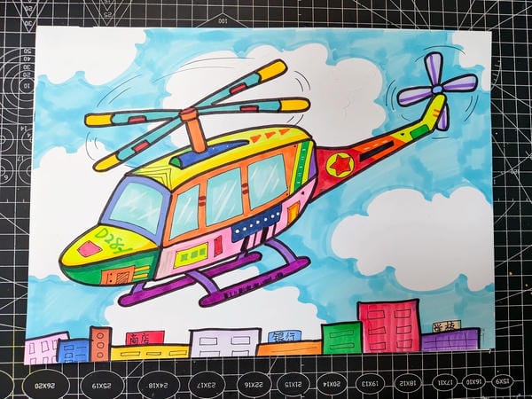 tranh vẽ máy bay 22