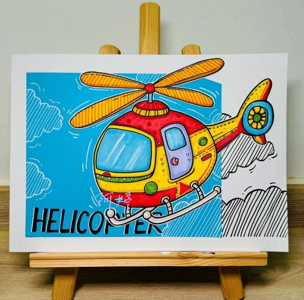 tranh vẽ máy bay 24