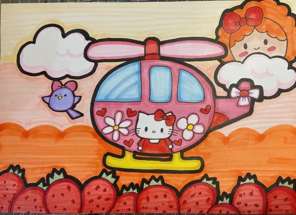 tranh vẽ máy bay 4