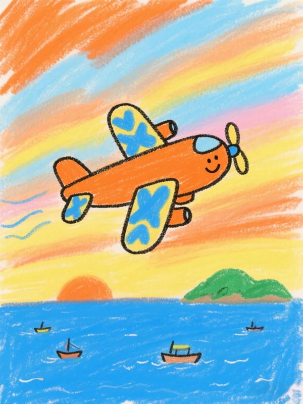 tranh vẽ máy bay 7