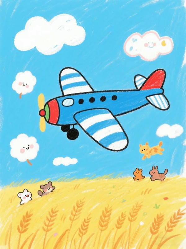 tranh vẽ máy bay 8