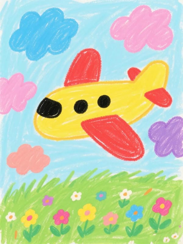 tranh vẽ máy bay 9