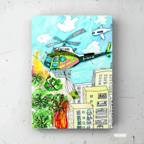 tranh vẽ máy bay trực thăng