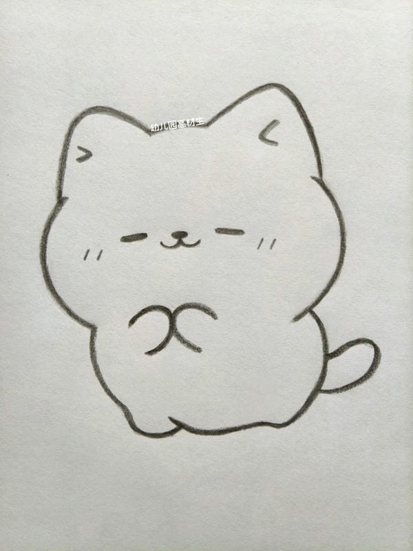 tranh vẽ mèo dễ thương 14