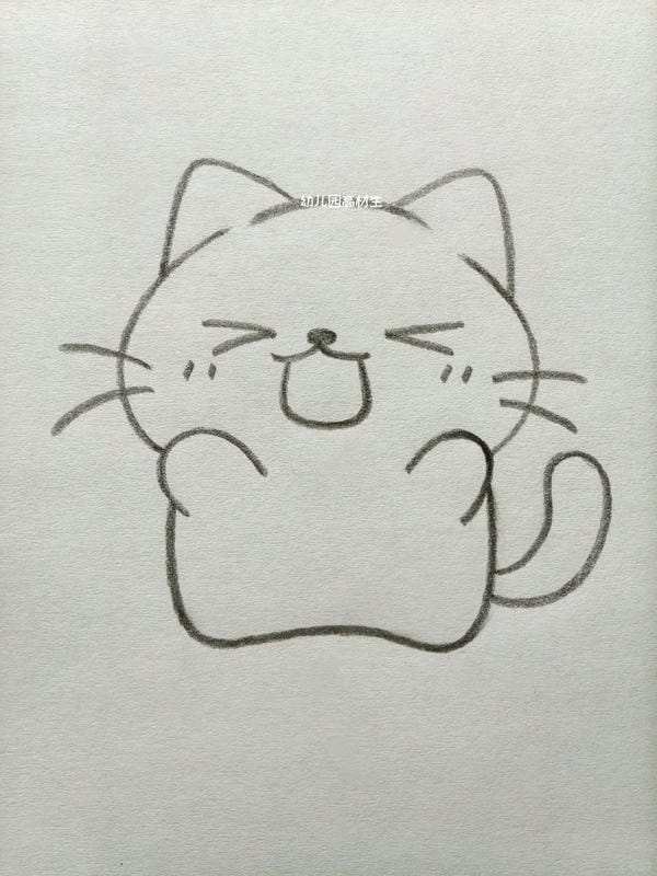 tranh vẽ mèo dễ thương 18