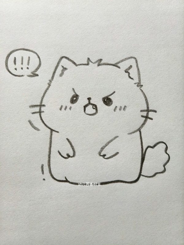 tranh vẽ mèo dễ thương 19