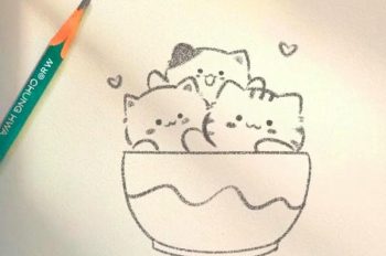 Bộ 239+ tranh vẽ mèo dễ thương cho bé yêu sáng tạo mỗi ngày