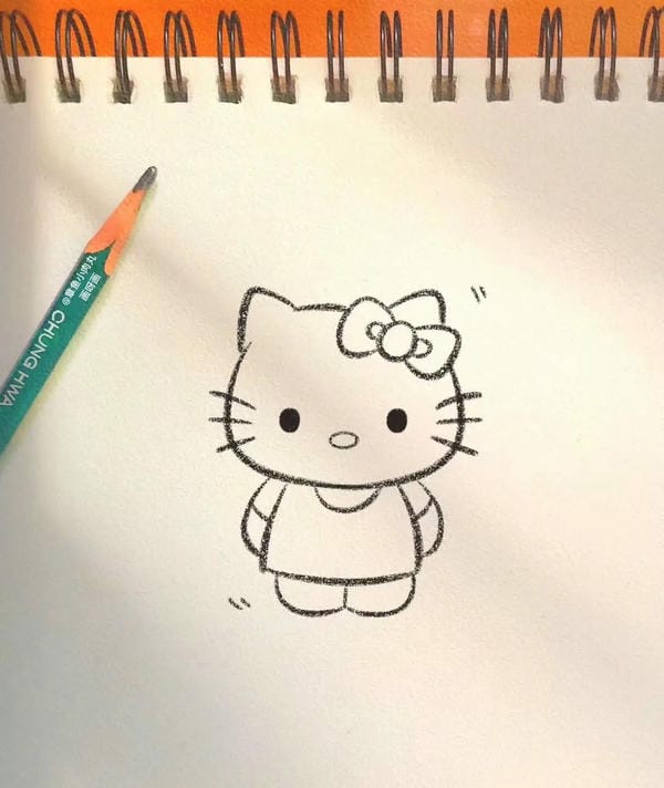 tranh vẽ mèo dễ thương 28