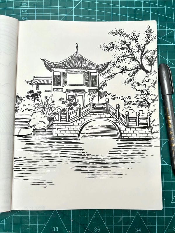 tranh vẽ nhà sàn 27