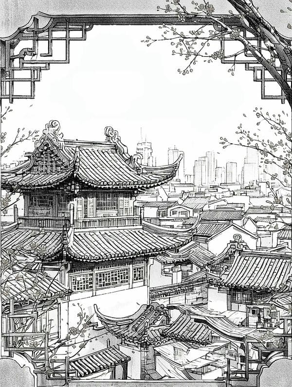 tranh vẽ nhà sàn 28