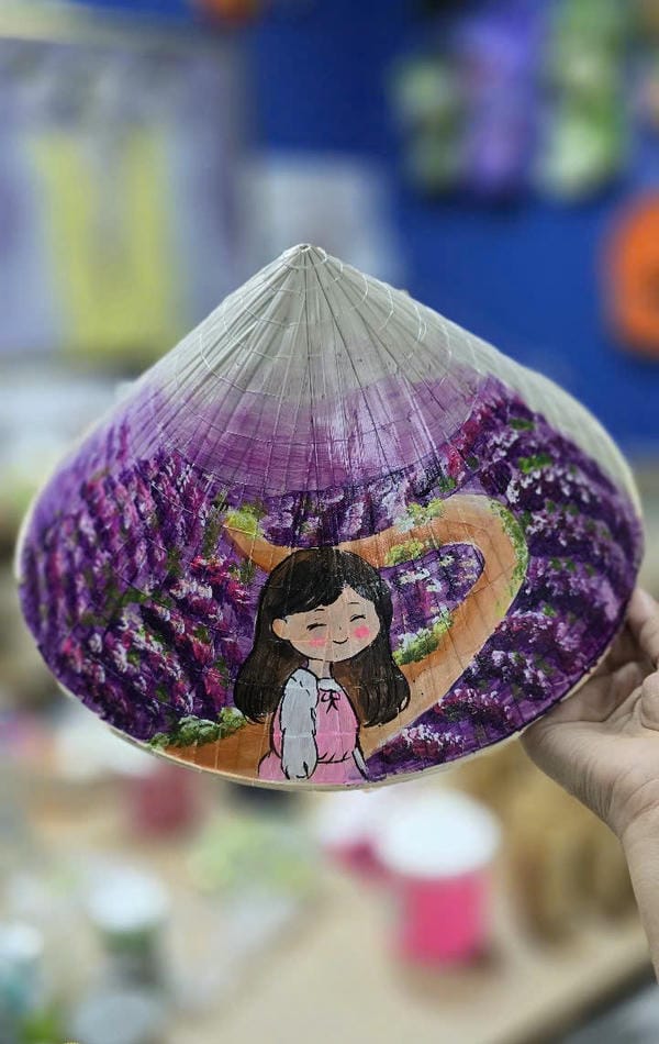 tranh vẽ nón lá 12