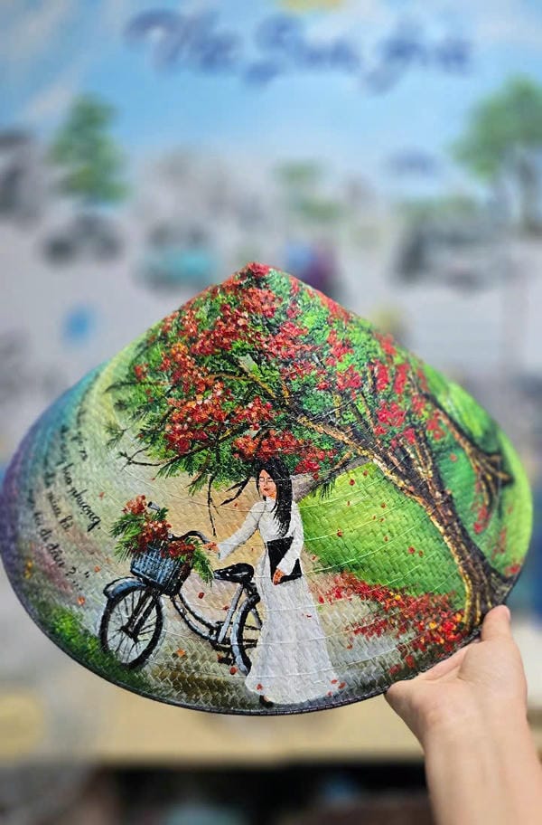 tranh vẽ nón lá 15