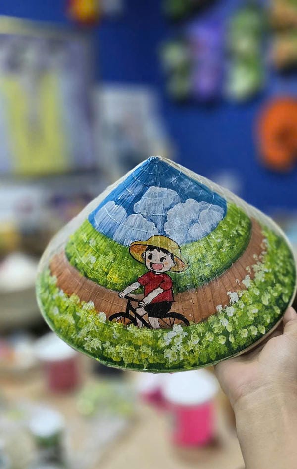 tranh vẽ nón lá 23