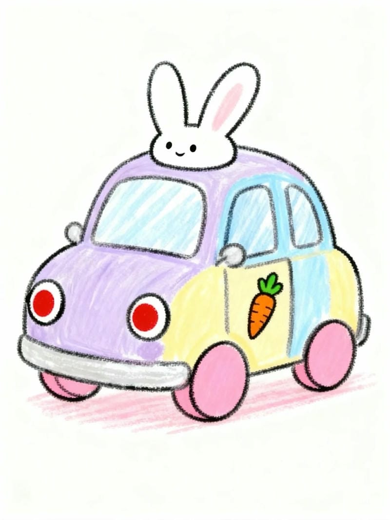 tranh vẽ ô tô mơ ước của em