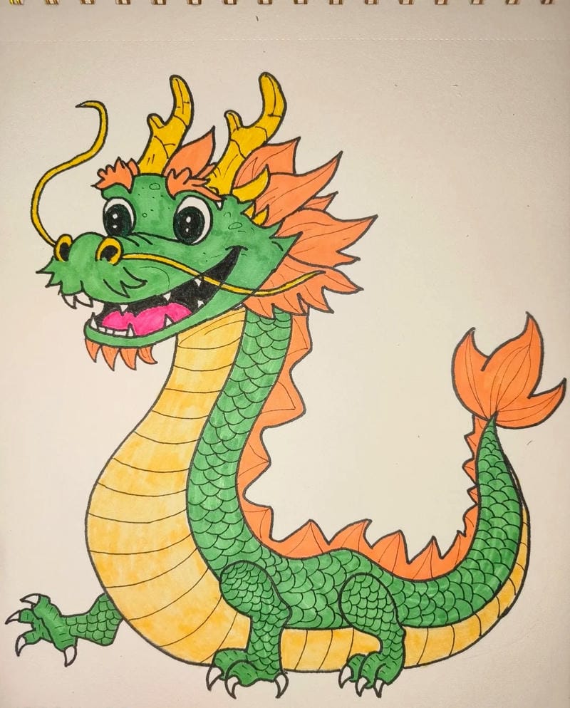 tranh vẽ rồng 10