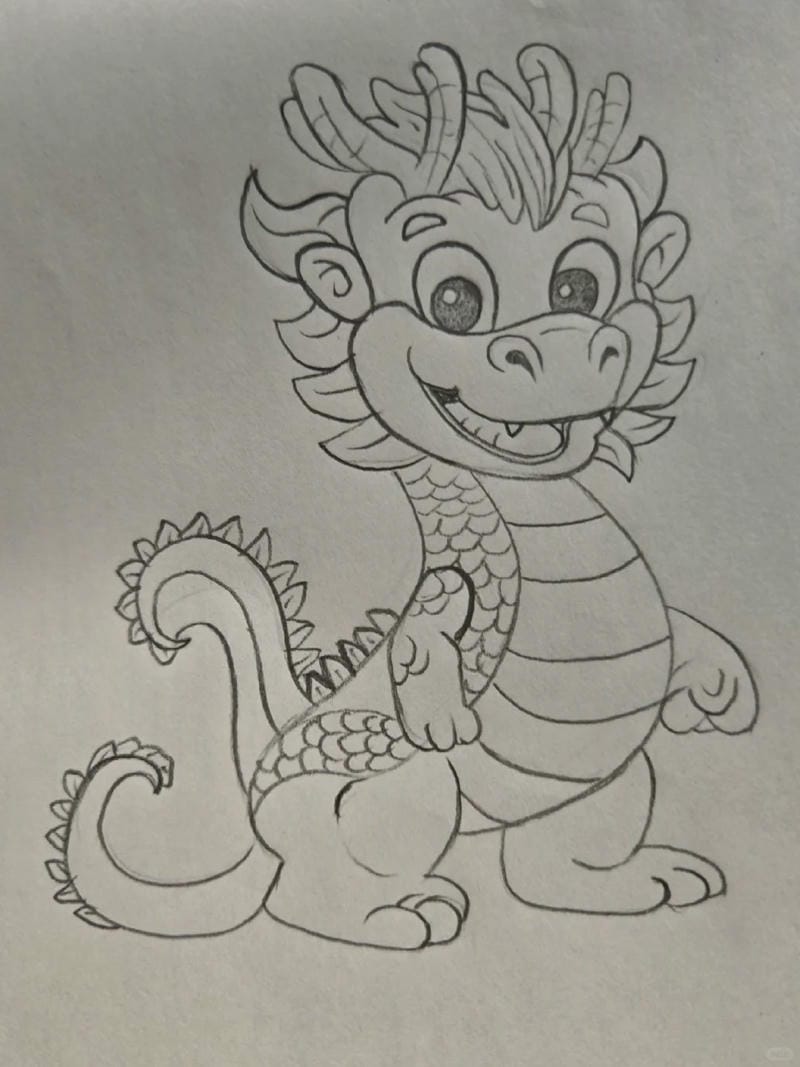 tranh vẽ rồng 12