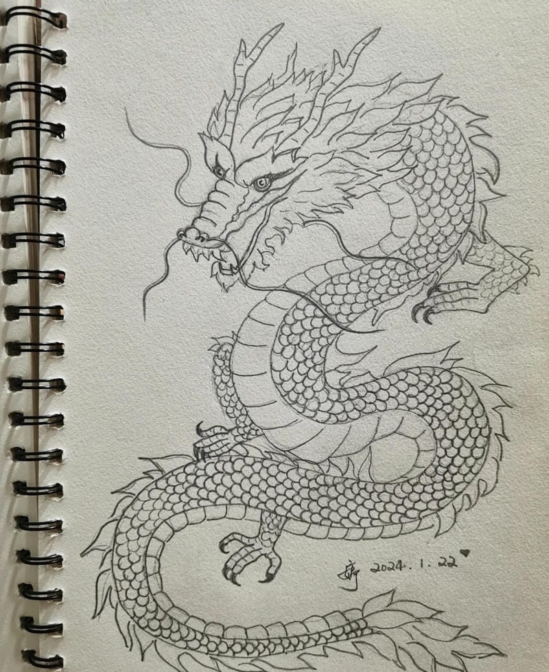 tranh vẽ rồng 14