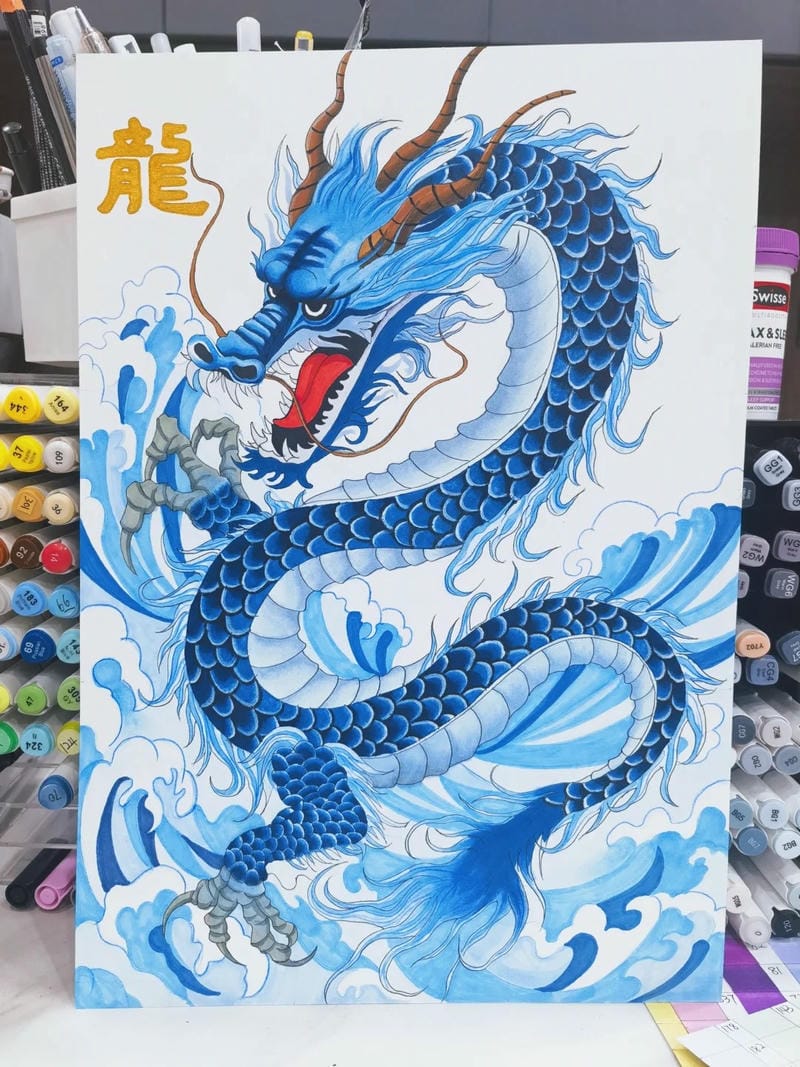 tranh vẽ rồng 15