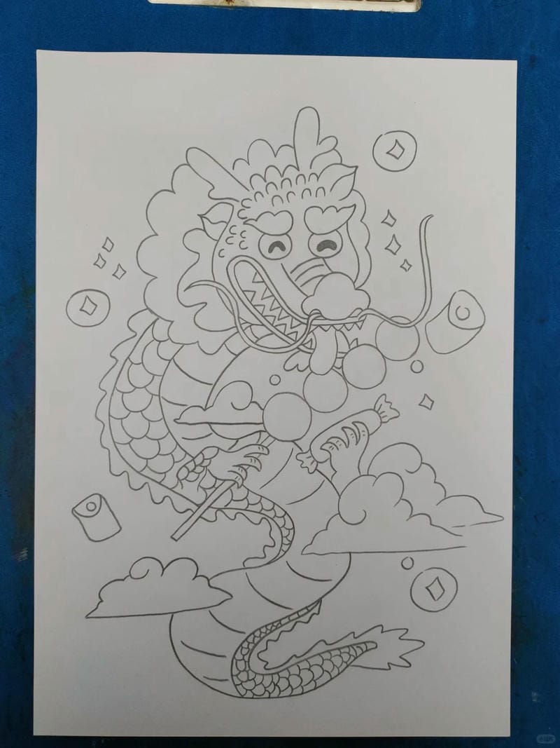 tranh vẽ rồng 16