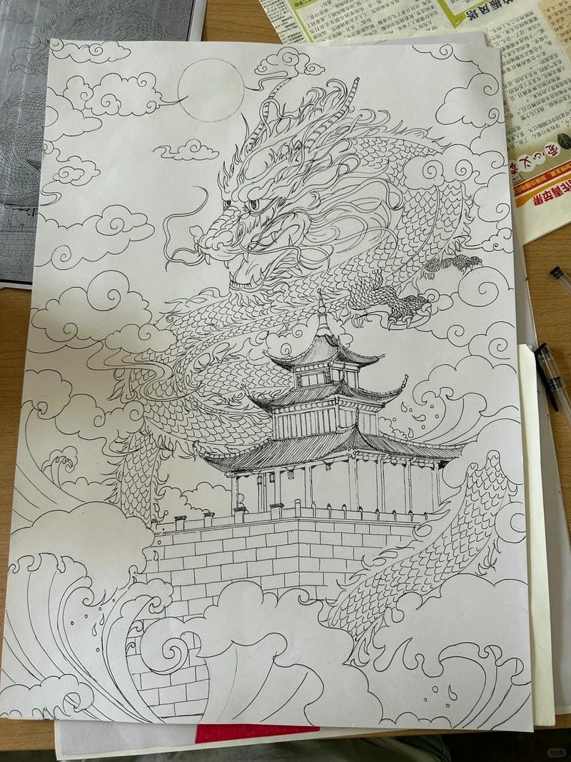 tranh vẽ rồng 22