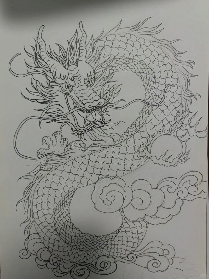 tranh vẽ rồng 9