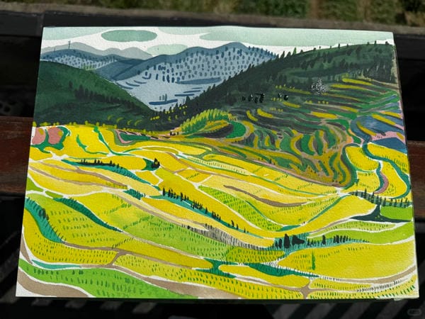 tranh vẽ ruộng bậc thang 13