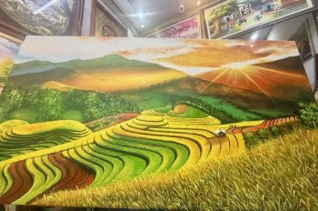 250+ Tranh vẽ ruộng bậc thang siêu nghệ mang vẻ đẹp núi rừng
