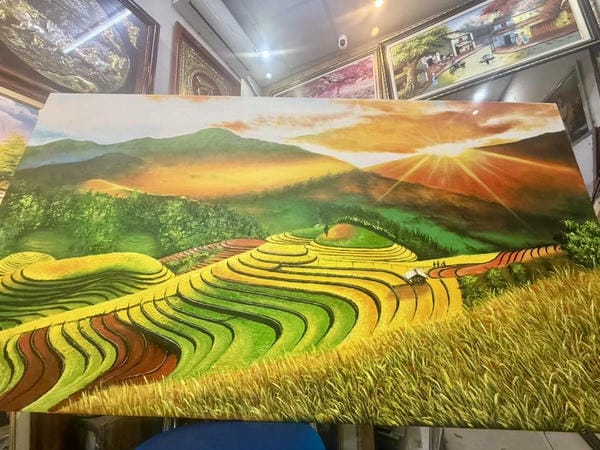 tranh vẽ ruộng bậc thang 22