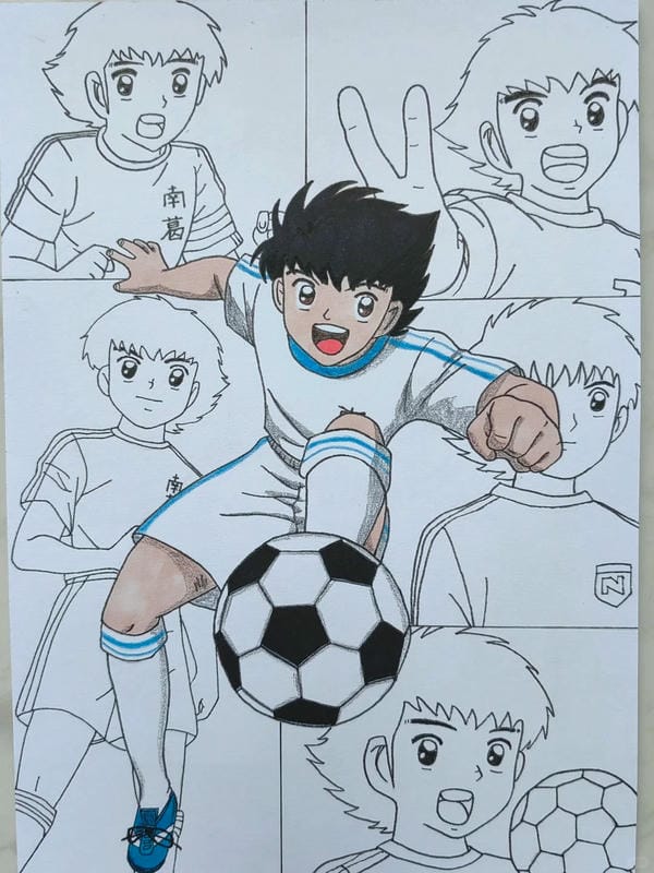 tranh vẽ sân bóng đá