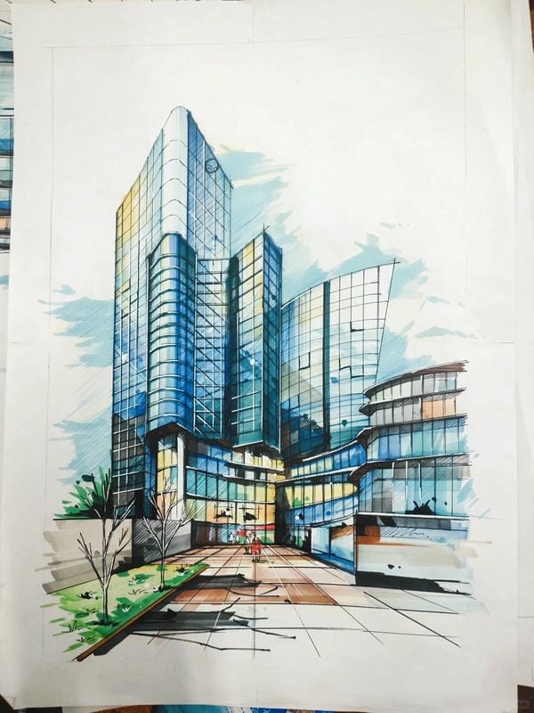 tranh vẽ thành phố tương lai 14