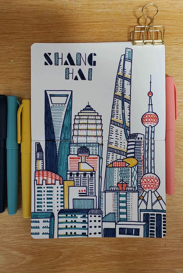 tranh vẽ thành phố tương lai 17