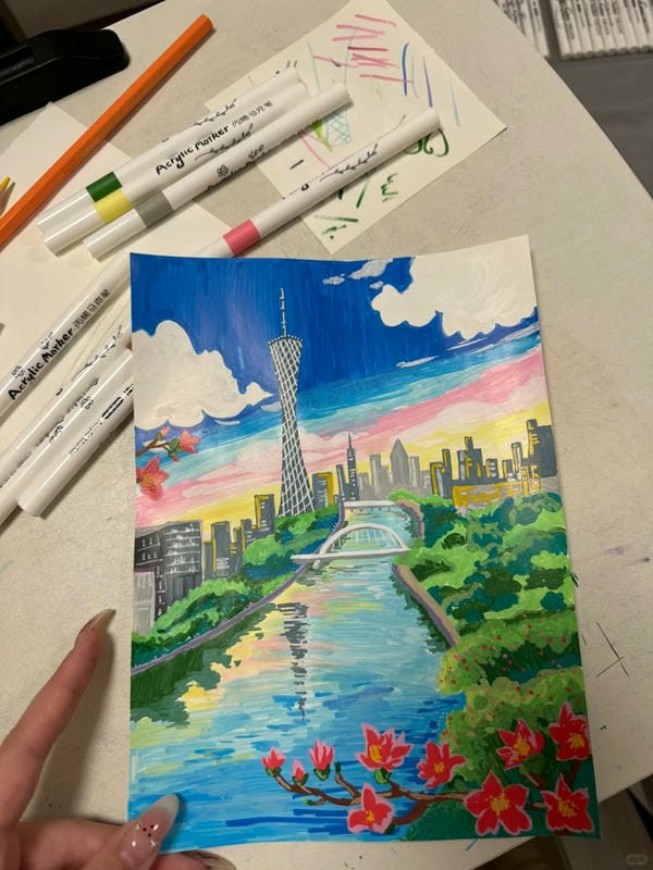 tranh vẽ thành phố tương lai 18