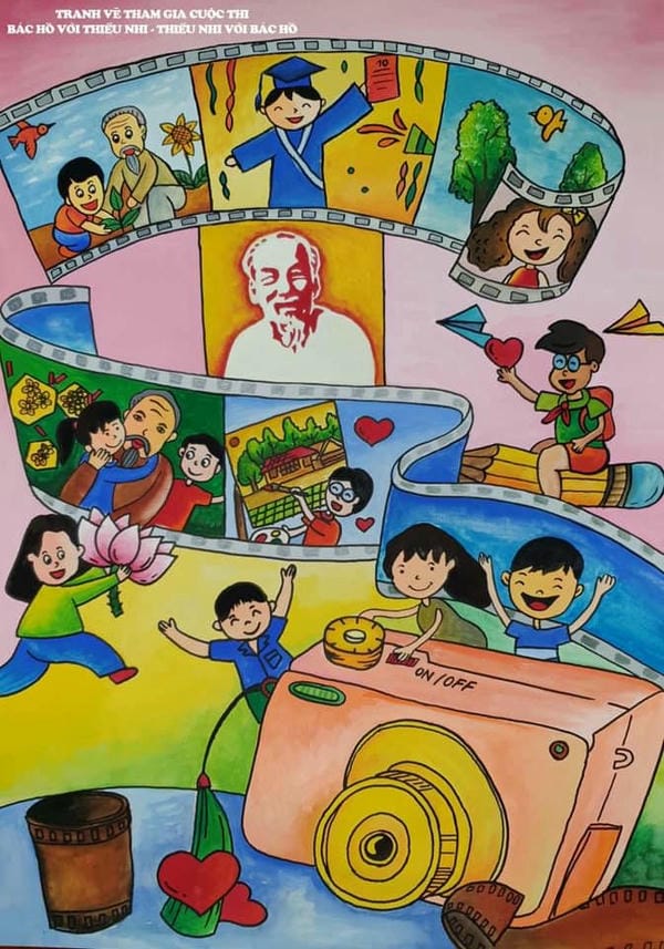 tranh vẽ thiếu nhi việt nam làm nghìn việc tốt